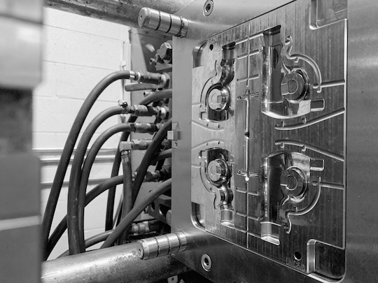 Plastic injection molding machine ready for projects