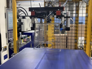 Injection-molded storage bin
